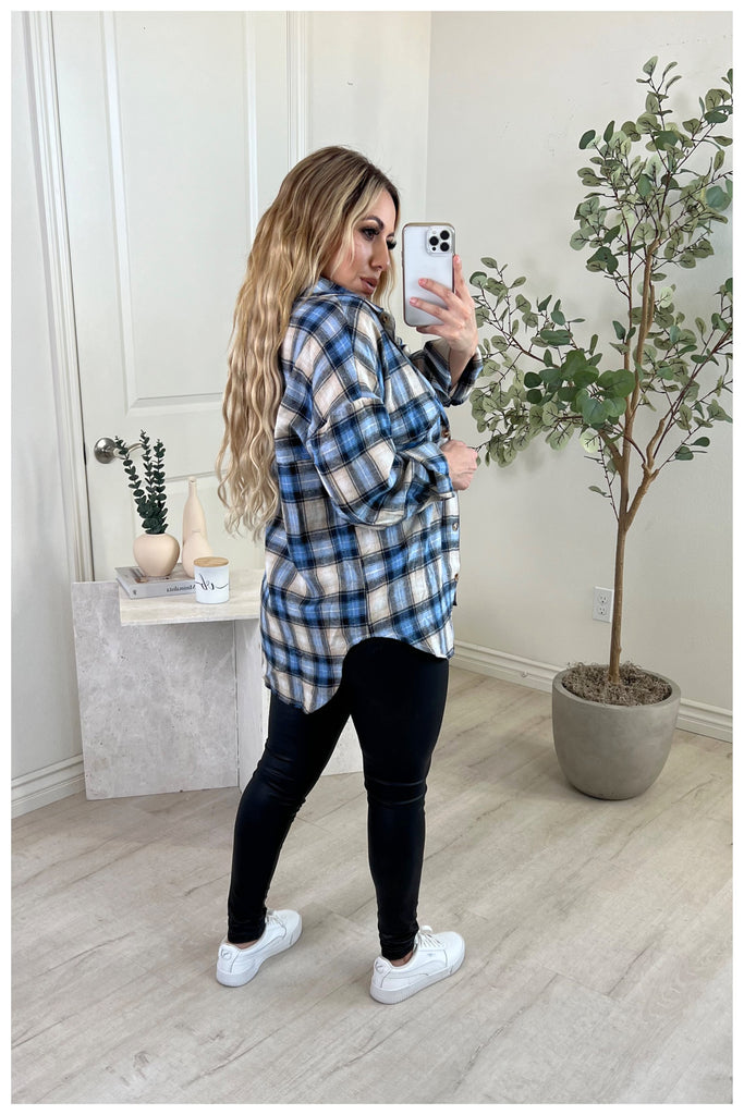 Perfect Love Flannel (Blue)