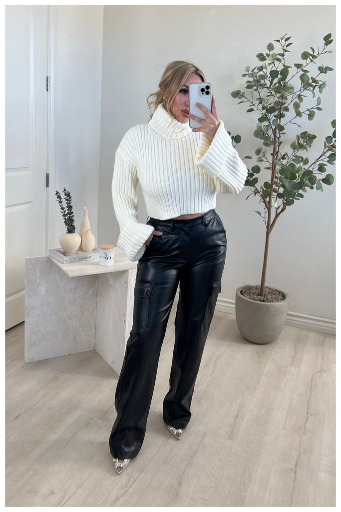 Jenner Leather Cargo Pants