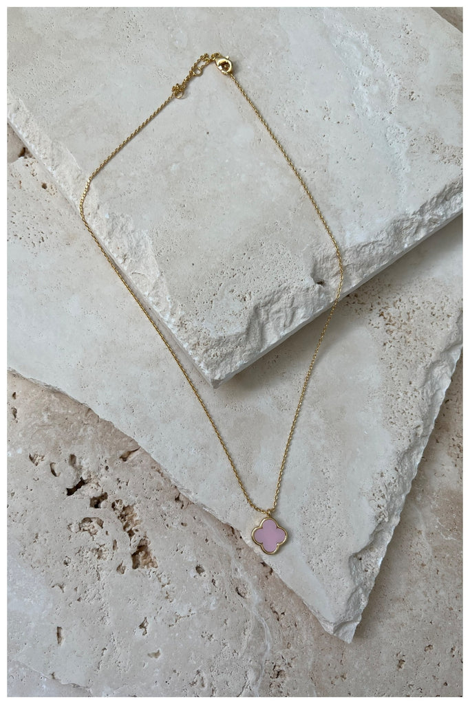 Love Bond Clover Necklace (Pink)