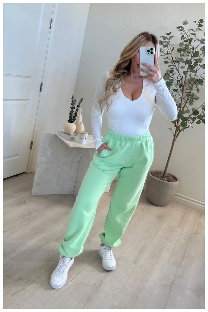 Kye Joggers (Pastel Lime)