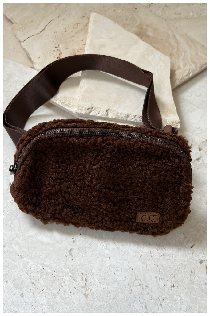 Fuzzy Brown Fanny Pack