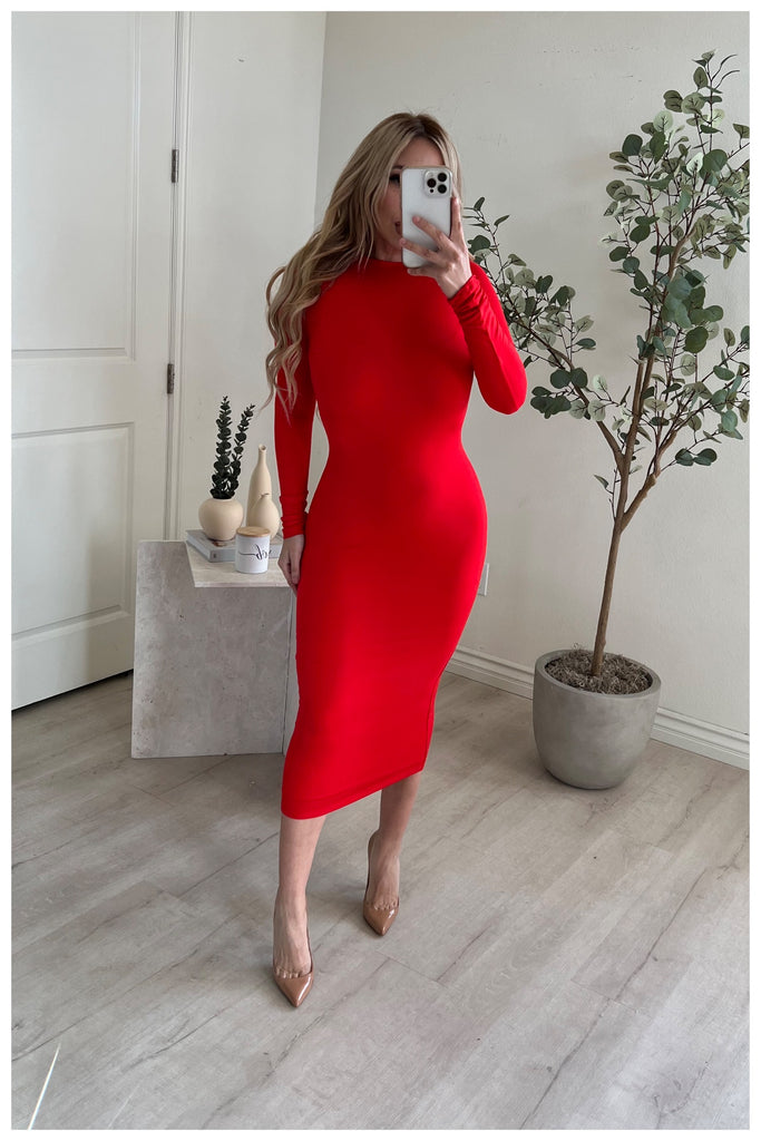 Signature Midi Dress (Red)