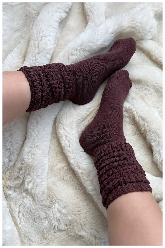 Brown Slouch Socks
