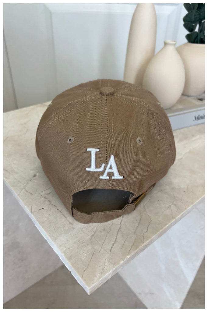 LA Embroidered Hat (Tan)