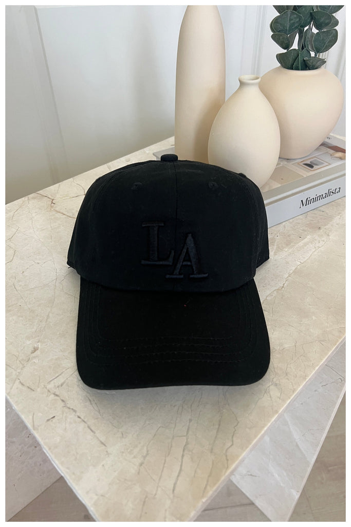 LA Embroidered Hat (Black)