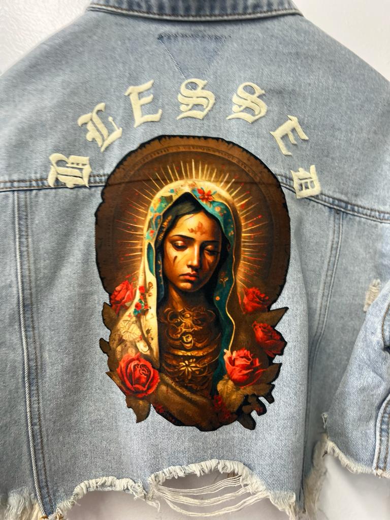 Blessed Virgencita Denim Jacket