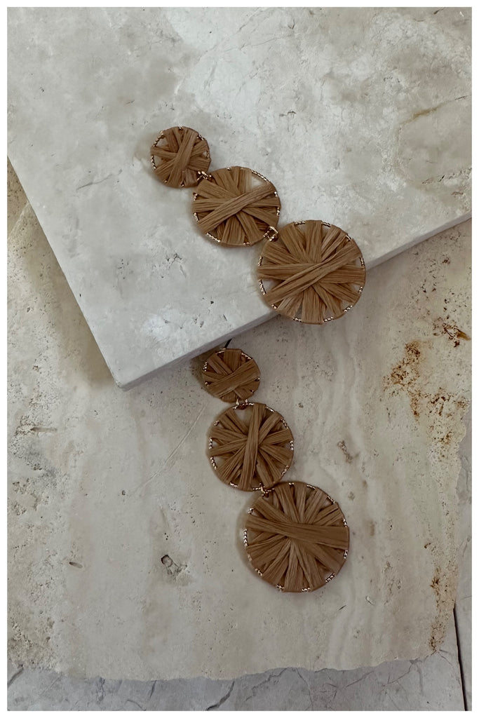 Iris Earrings (Tan)