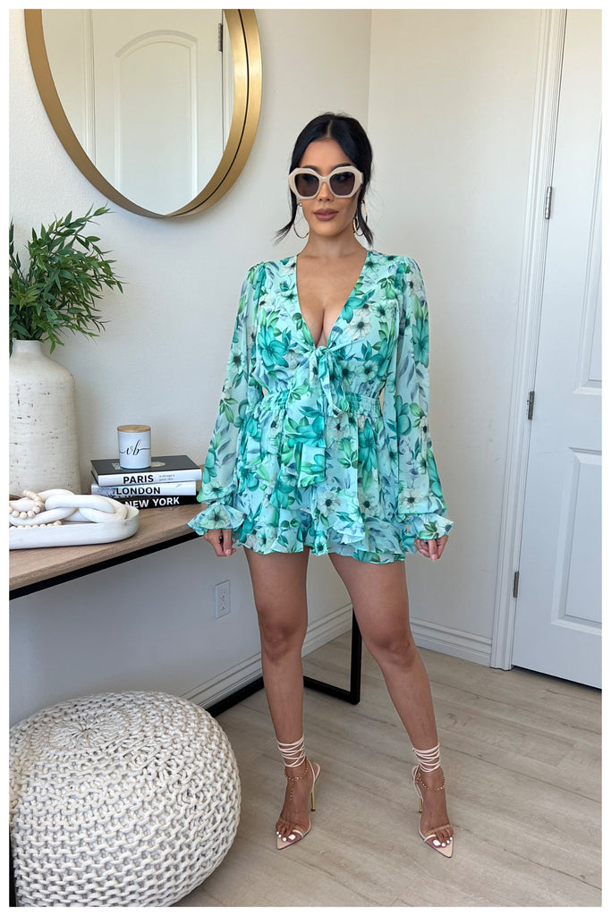 From Paradise Romper (Green)
