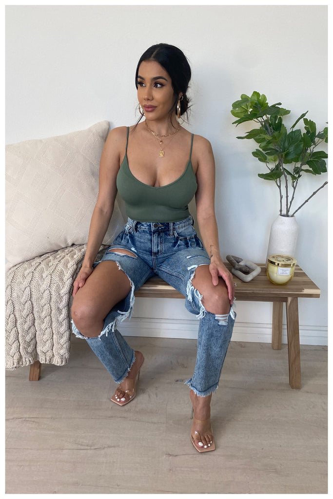 Aria Bodysuit (Olive)