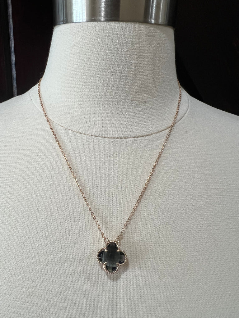 Black Pendant Necklace