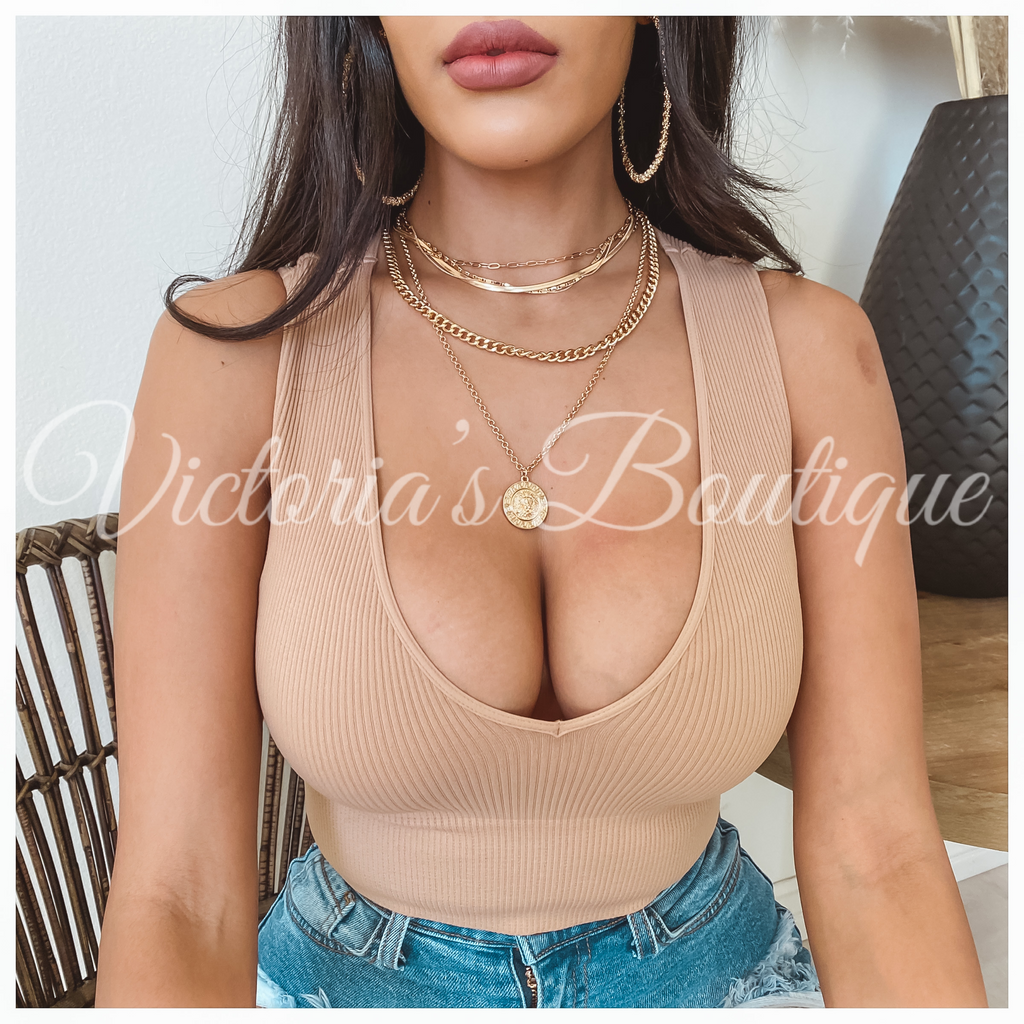 Kendra Crop Top (Nude)